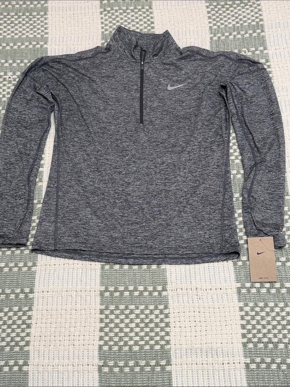 Nike Gray Quarter-Zip Performance Pullover